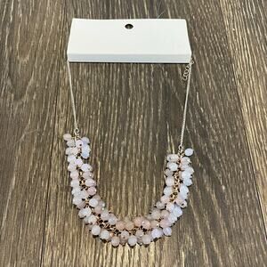 BNWT! H&M Gold Necklace with Pink Beads